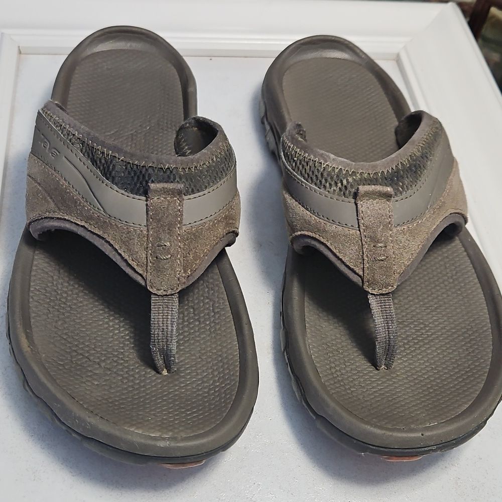 Teva Men's Pajaro Gray Thong Flip Flops - Comfort Sandals - Size 12 (See Pics)